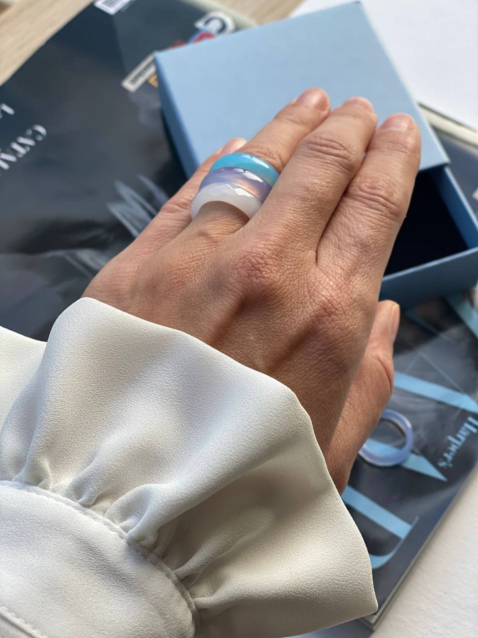 Natural Agate Ring – Minimalist Style with Earthy Energy