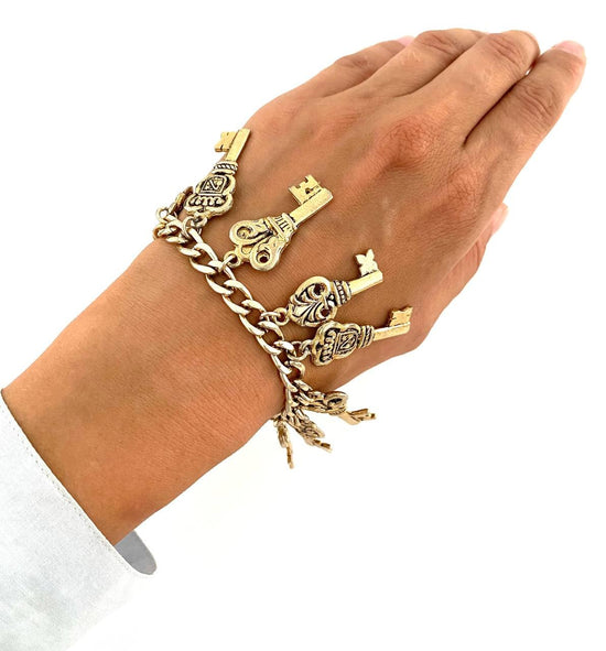 Secret Keys Charm Bracelet