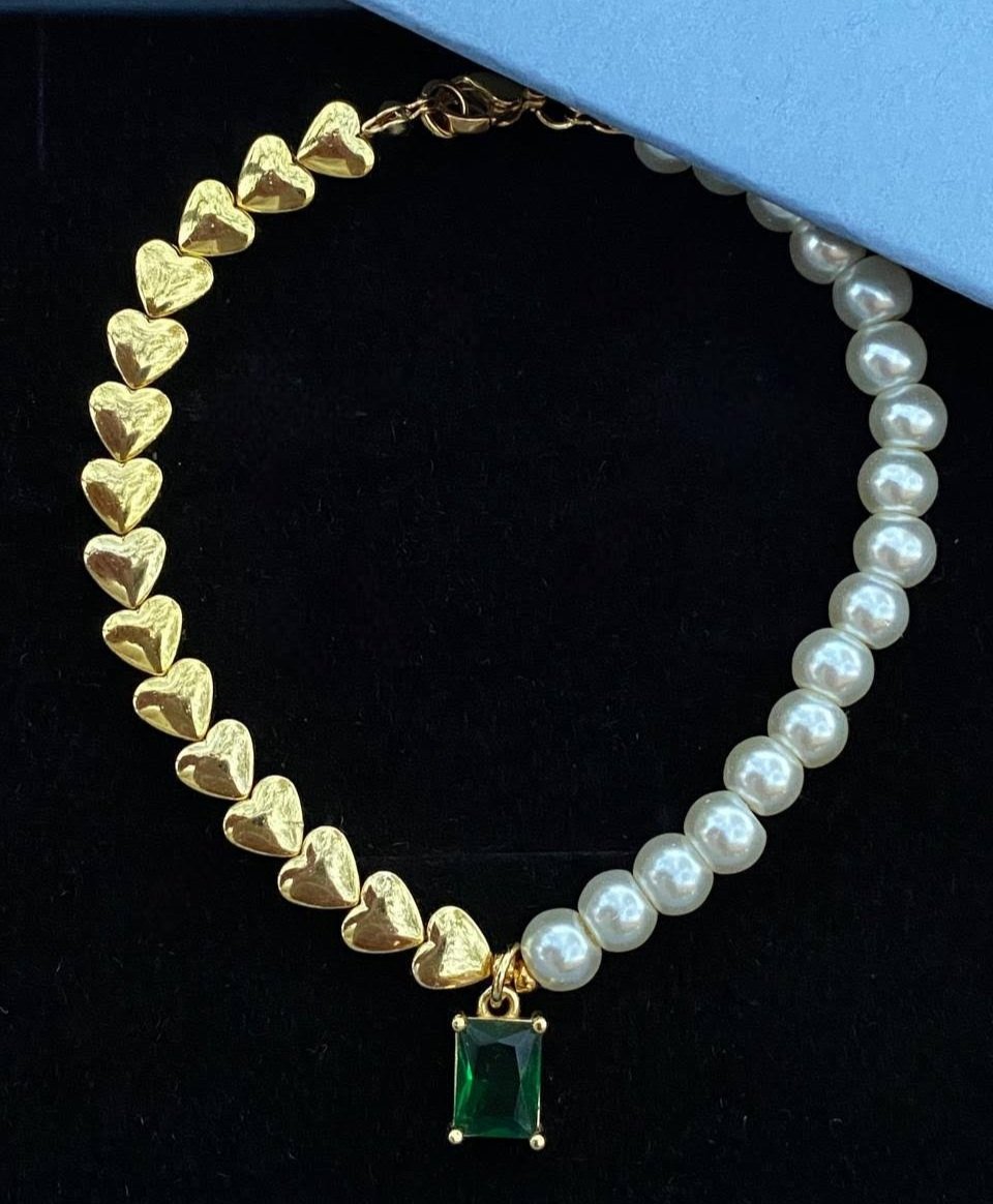 Heart & Pearl Harmony Bracelet