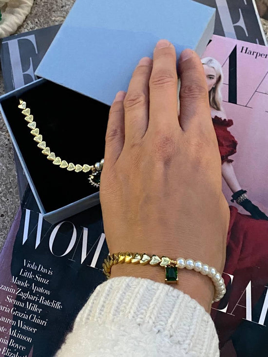 Heart & Pearl Harmony Bracelet