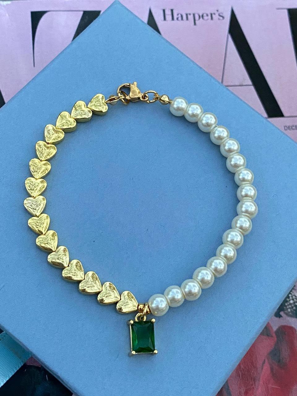 Heart & Pearl Harmony Bracelet